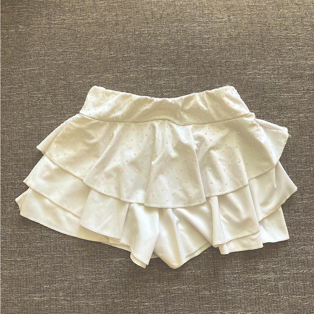 White Stage Outfit Rhinestone